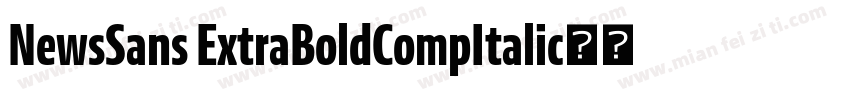 NewsSans ExtraBoldCompItalic字体转换